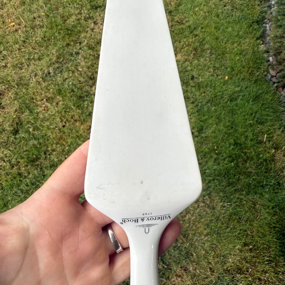 Villeroy & Boch Rare Christmas Motif Bells Snowflakes Pie Server Vintage Estate. - Picture 4 of 9